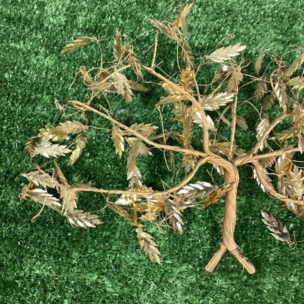 2 Vintage Gold Leaf Tree Wall Decor